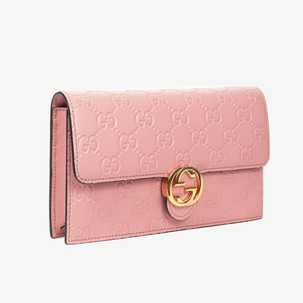 Gucci Icon Camellia Guccissima Gucci Signature Chain Wallet - Picture 2 of 12